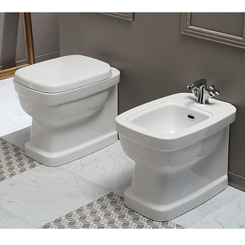 Чаша унитаза приставная Simas EVO 01 bia цвет белый без сиденья душевой смыв